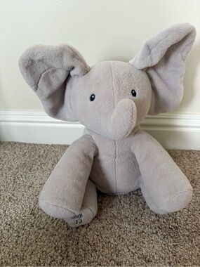 GUND Baby Animated Flappy The Elephant Stuffed Animal Plush, Gray, 12"